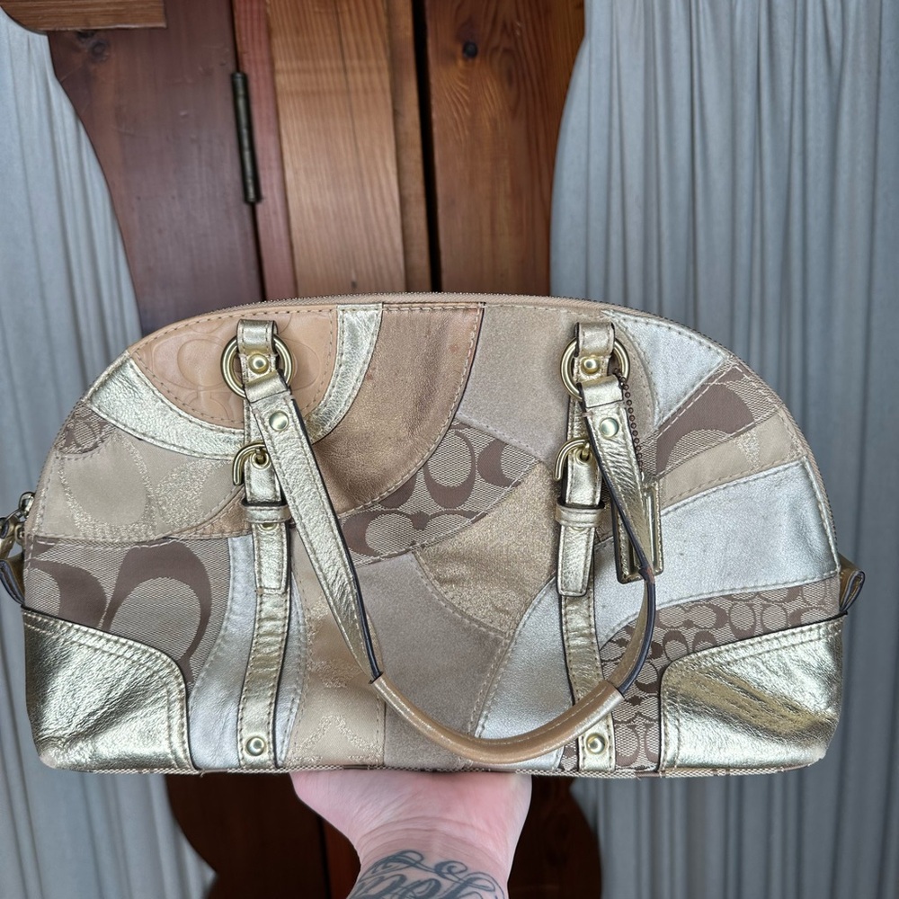 Coach Metallic Patchwork Shoulder Bag - image 3